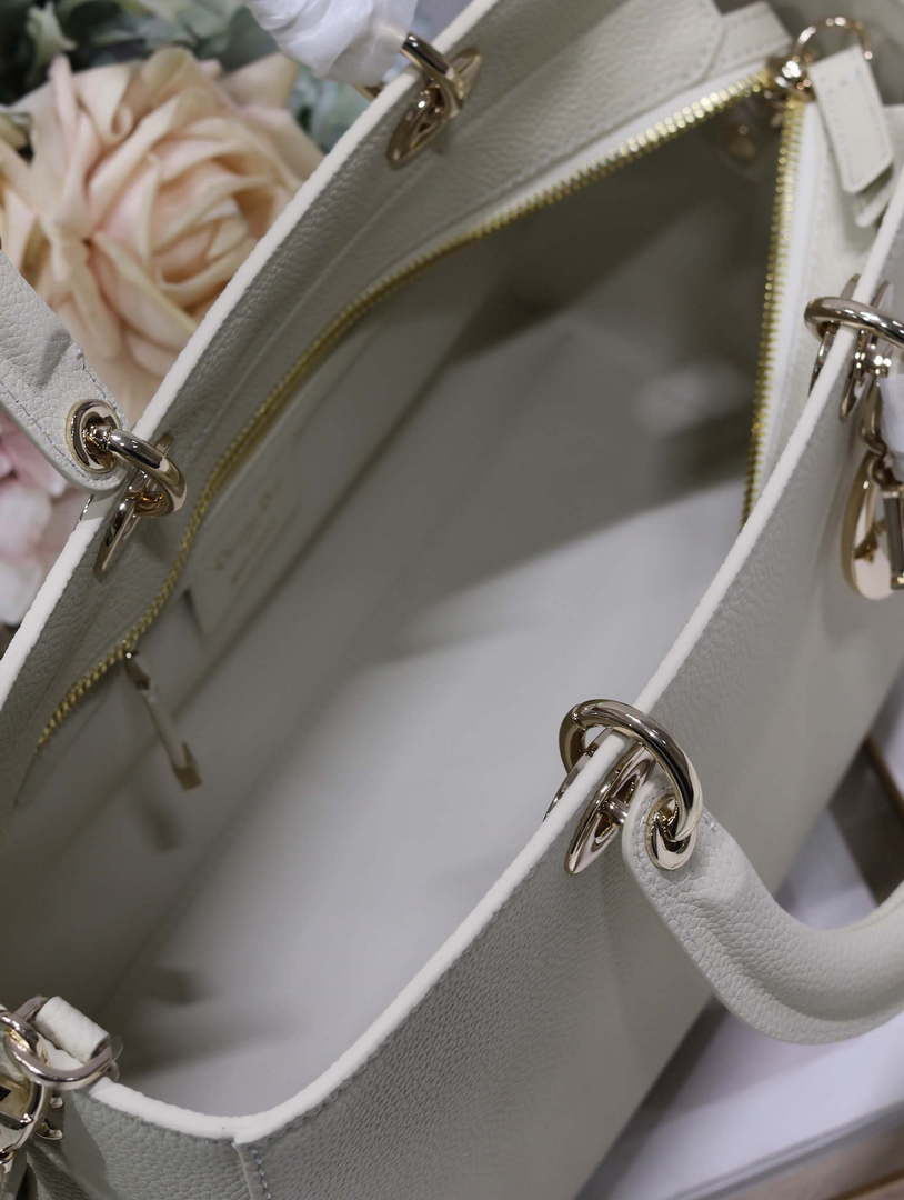 Dior M1152 Large Lady D-Sire My ABCDior Bag Beige Bull Leather - Default Title - View 8