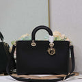 Dior M1152 Large Lady D-Sire My ABCDior Bag Black Bull Leather - Default Title - View 1