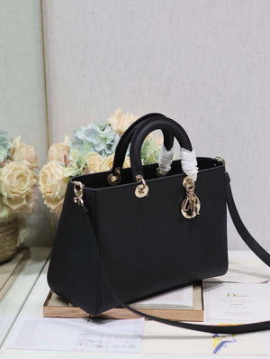 Dior M1152 Large Lady D-Sire My ABCDior Bag Black Bull Leather - Default Title - View 2