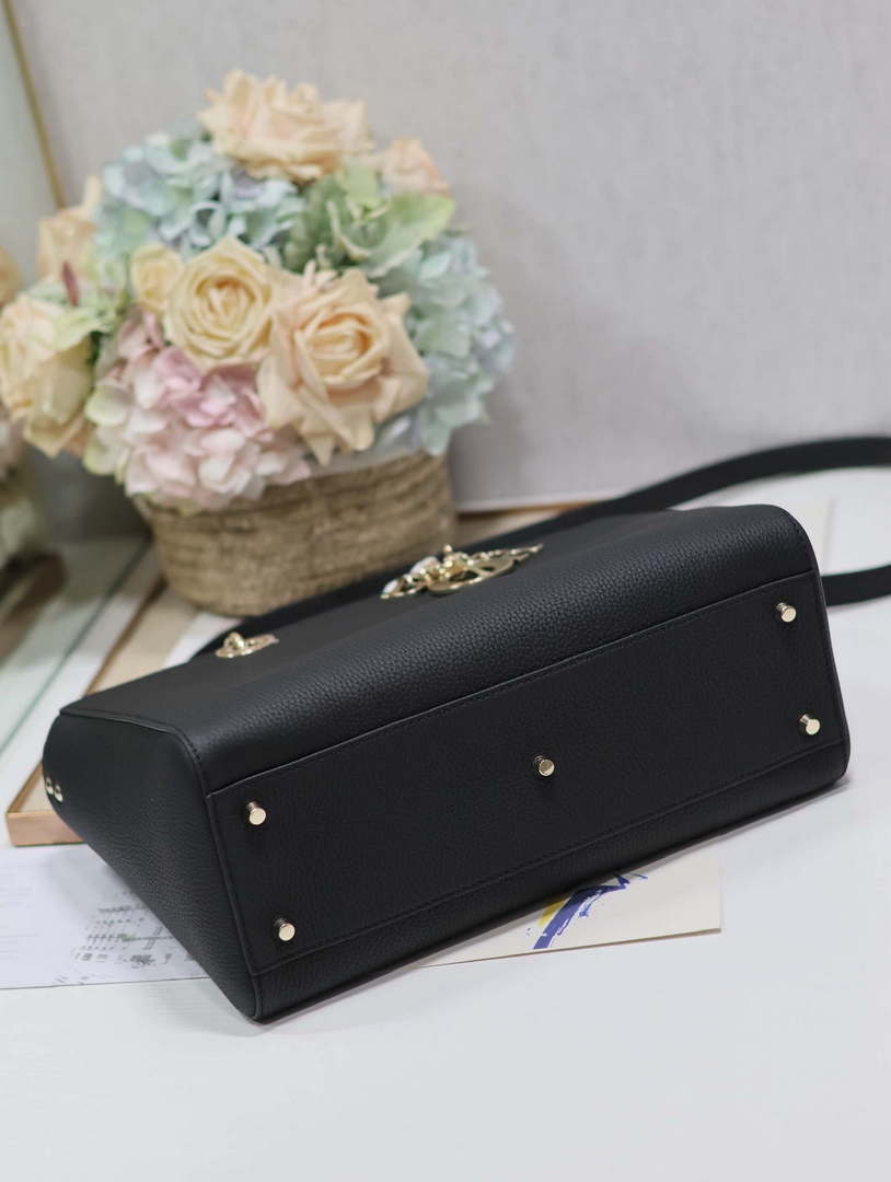 Dior M1152 Large Lady D-Sire My ABCDior Bag Black Bull Leather - Default Title - View 5