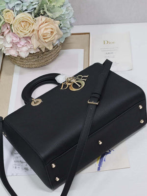 Dior M1152 Large Lady D-Sire My ABCDior Bag Black Bull Leather - Default Title - View 6