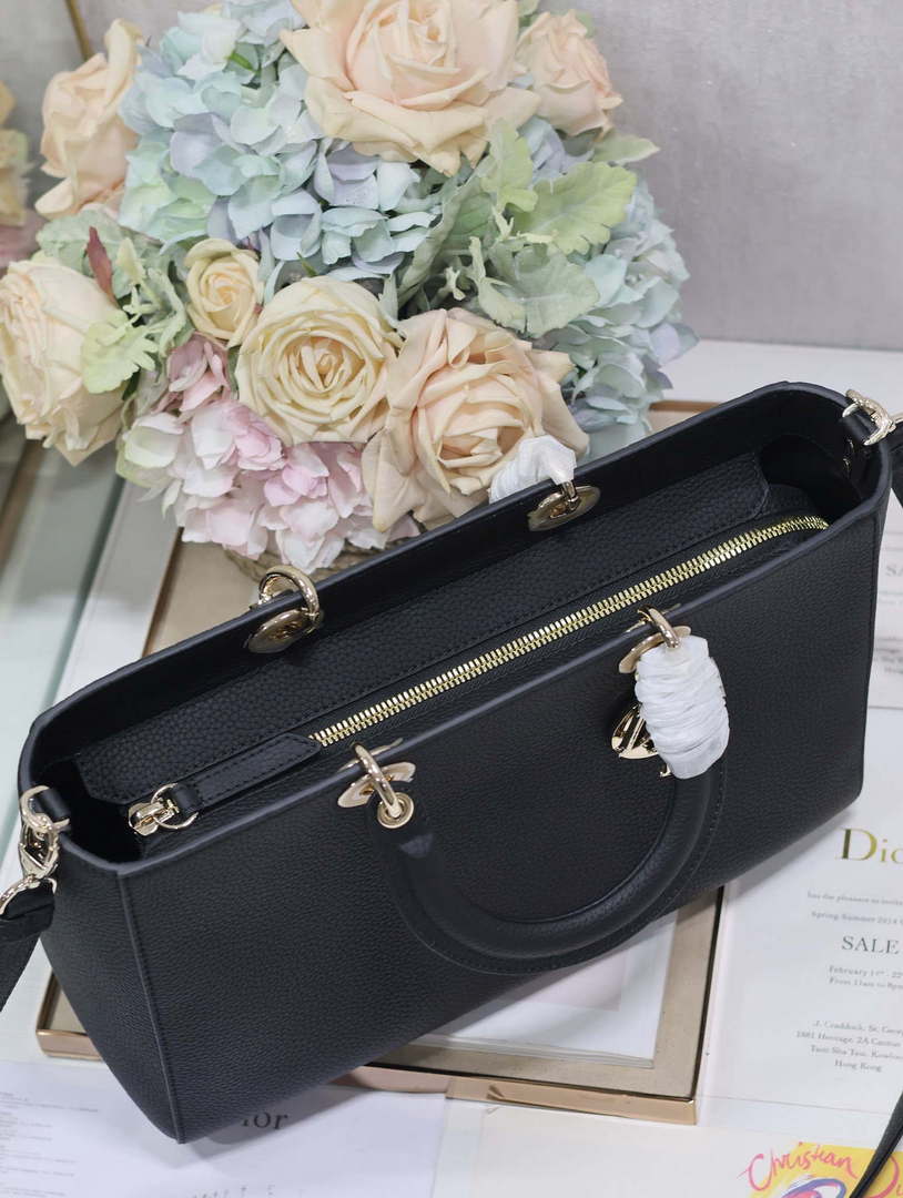 Dior M1152 Large Lady D-Sire My ABCDior Bag Black Bull Leather - Default Title - View 7
