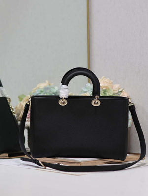 Dior M1152 Large Lady D-Sire My ABCDior Bag Black Bull Leather - Default Title - View 9