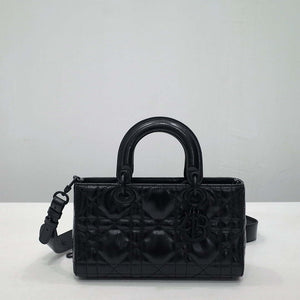Dior Large M1152 Lady D-Sire My ABCDior Bag Black Macrocannage Crinkled Calfskin - Default Title - View 2