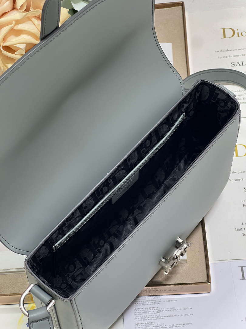Dior M0051 Crossbody Men Bag Smooth Calfskin Gray