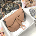 Dior M0446 Dior Saddle Bag M0447 Apricot Grained Calfskin with Apricot Hardware - luxibagsmall
