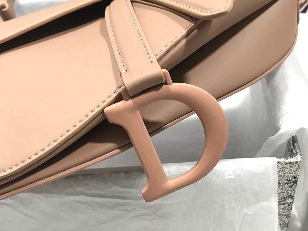 Dior M0446 Dior Saddle Bag M0447 Apricot Grained Calfskin with Apricot Hardware - luxibagsmall