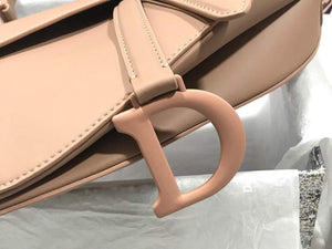 Dior M0446 Dior Saddle Bag M0447 Apricot Grained Calfskin with Apricot Hardware - luxibagsmall