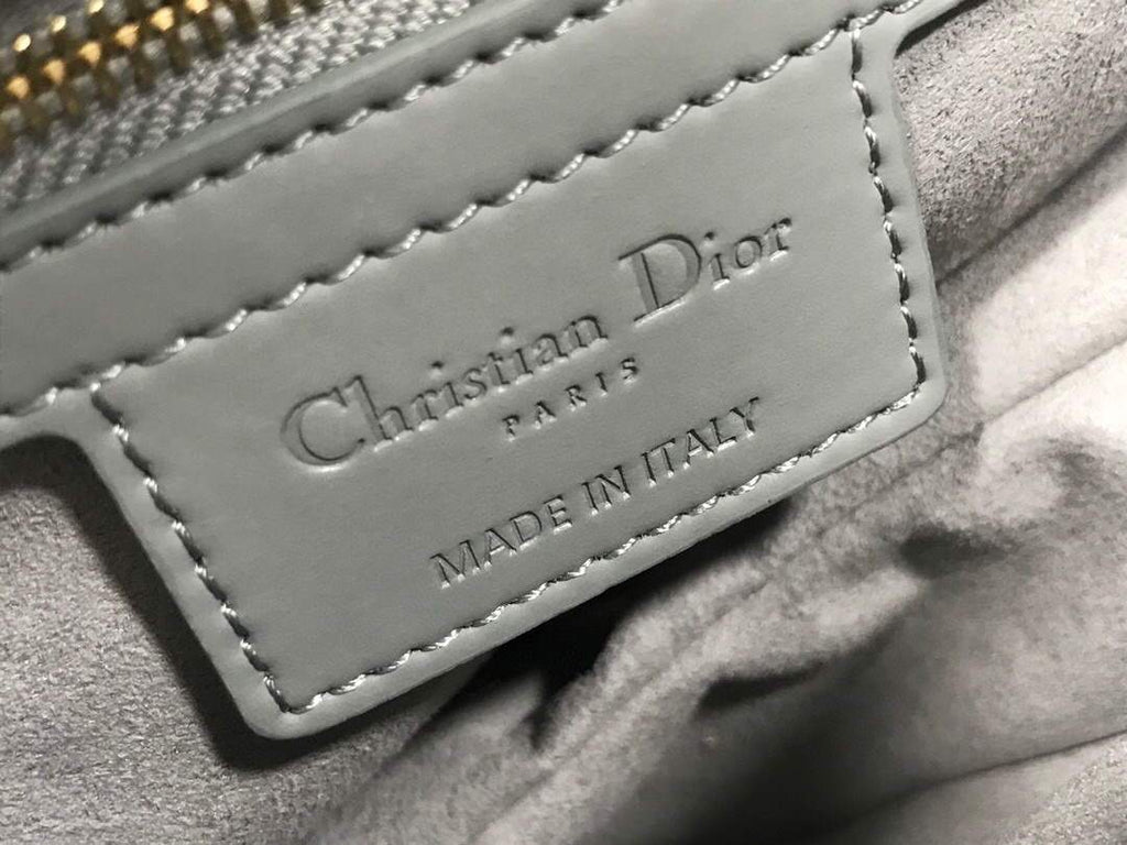 Dior M0446 Dior Saddle Bag M0447 Grey Grained Calfskin with Gray Hardware - luxibagsmall