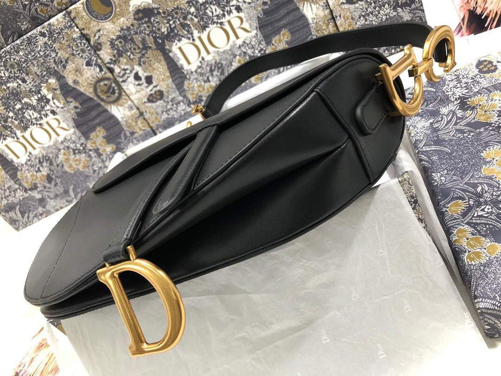 Dior M0446 Dior Saddle Bag M0447 Black Goatskin - shop2bag