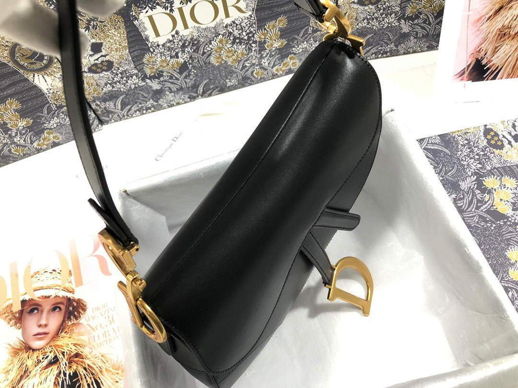 Dior M0446 Dior Saddle Bag M0447 Black Goatskin - shop2bag