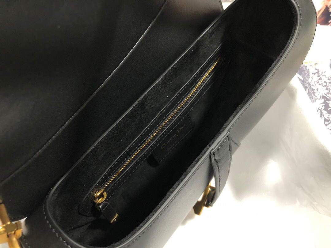 Dior M0446 Dior Saddle Bag M0447 Black Goatskin - shop2bag