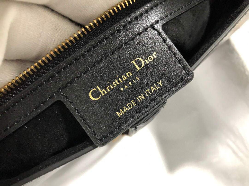 Dior M0446 Dior Saddle Bag M0447 Black Goatskin - shop2bag