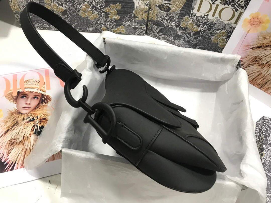 Dior M0446 Dior Saddle Bag M0447 Black Ultramatte Calfskin - shop2bag