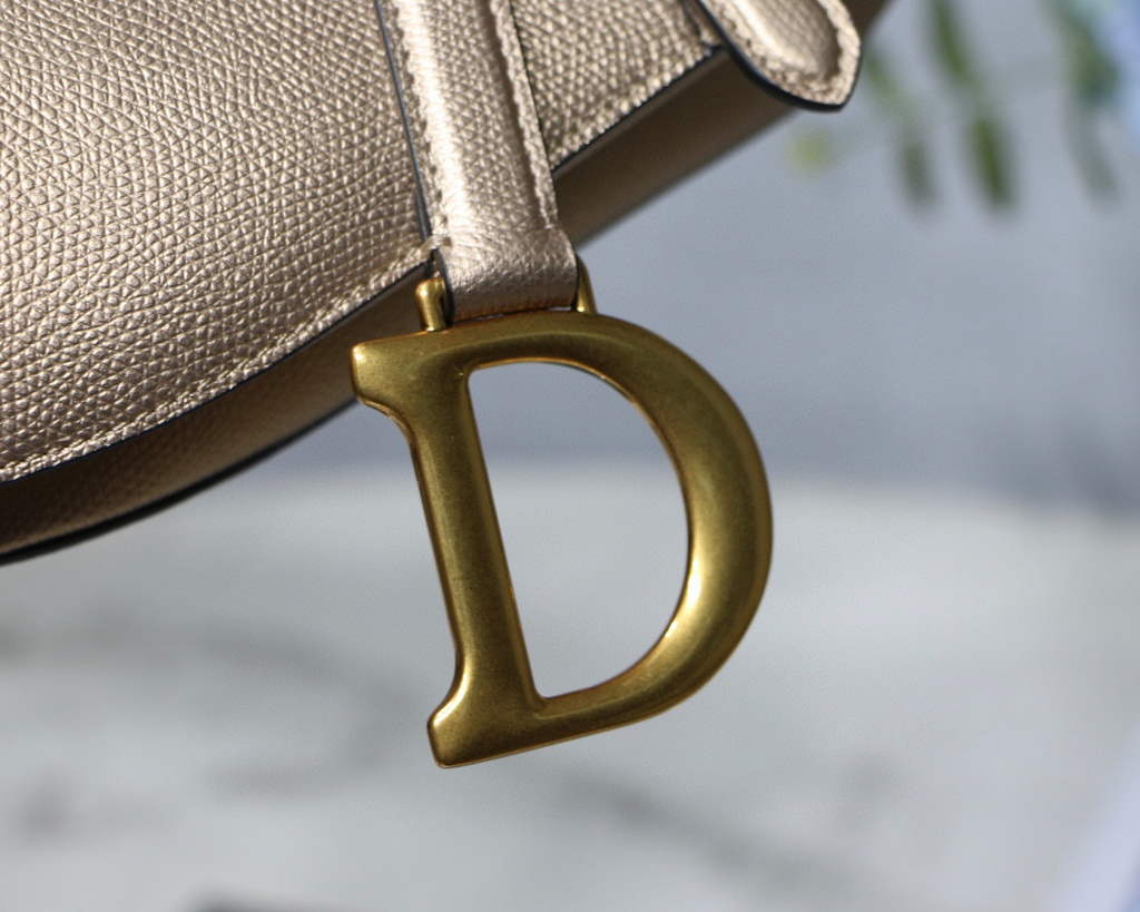 Dior M0446 Dior Saddle Bag M0447 Silvry Grey Grained Calfskin