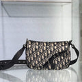 Dior M0446 Dior Saddle Bag Oblique Tote Shoulder Bag Grey Blue - Voguebags