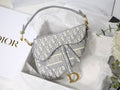 Dior Saddle Bag Burgundy Dior Oblique Jacquard M0446 Gray