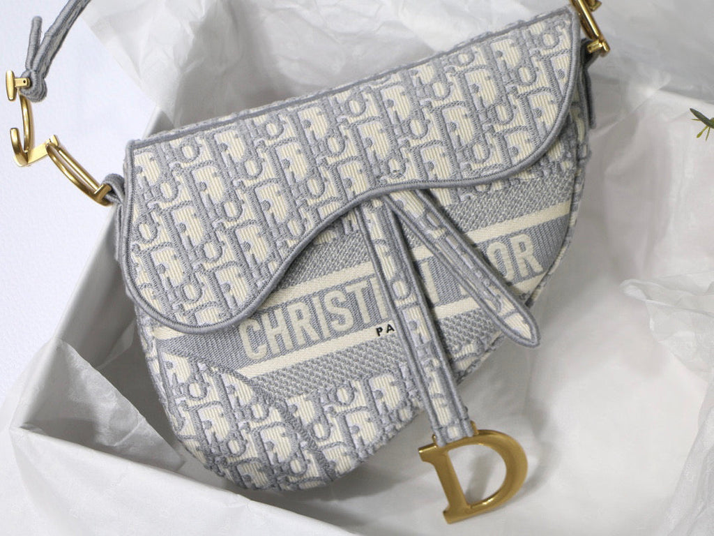 Dior Saddle Bag Burgundy Dior Oblique Jacquard M0446 Gray