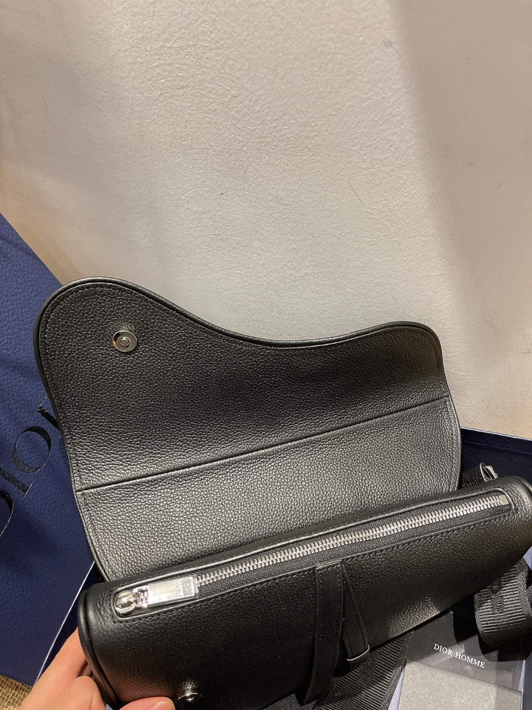 Dior M0446 Saddle Bag Dior Calfskin Bag Black - Default Title - View 7