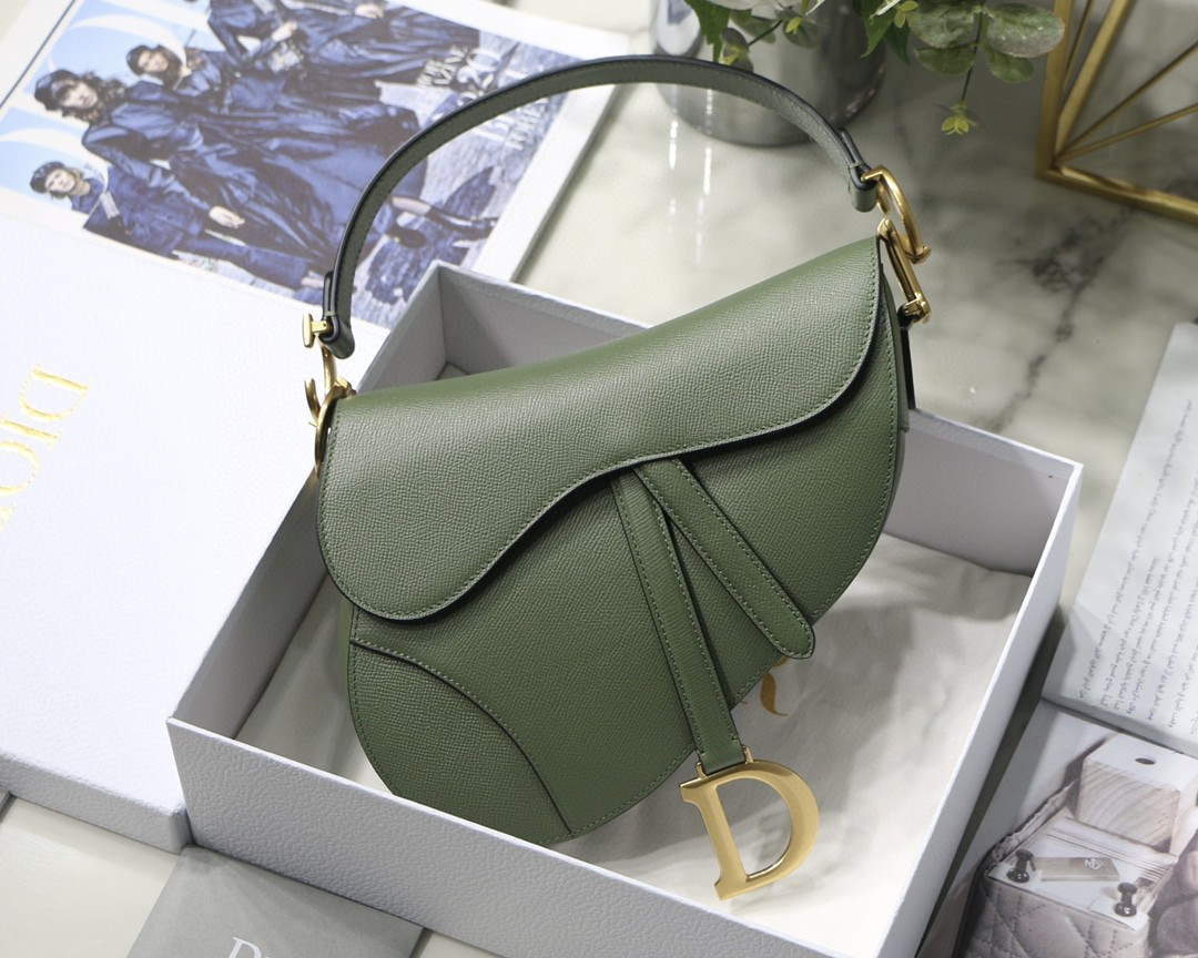 Dior M0446 Saddle Bag Dior Calfskin Bag Green - Default Title - View 1