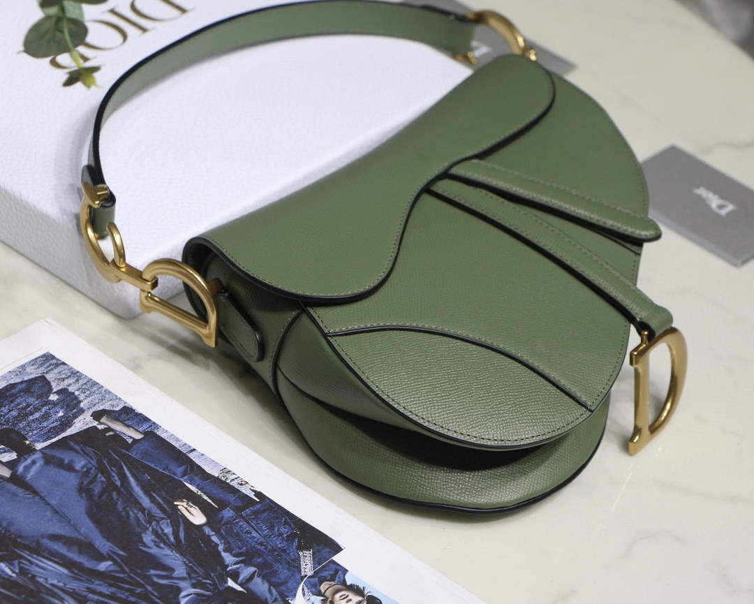 Dior M0446 Saddle Bag Dior Calfskin Bag Green - Default Title - View 6