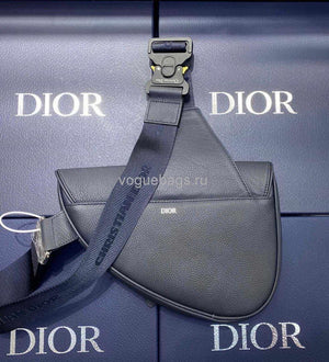 Dior M0446 Saddle Bag Dior Navy blue Calfskin Bag - Voguebags