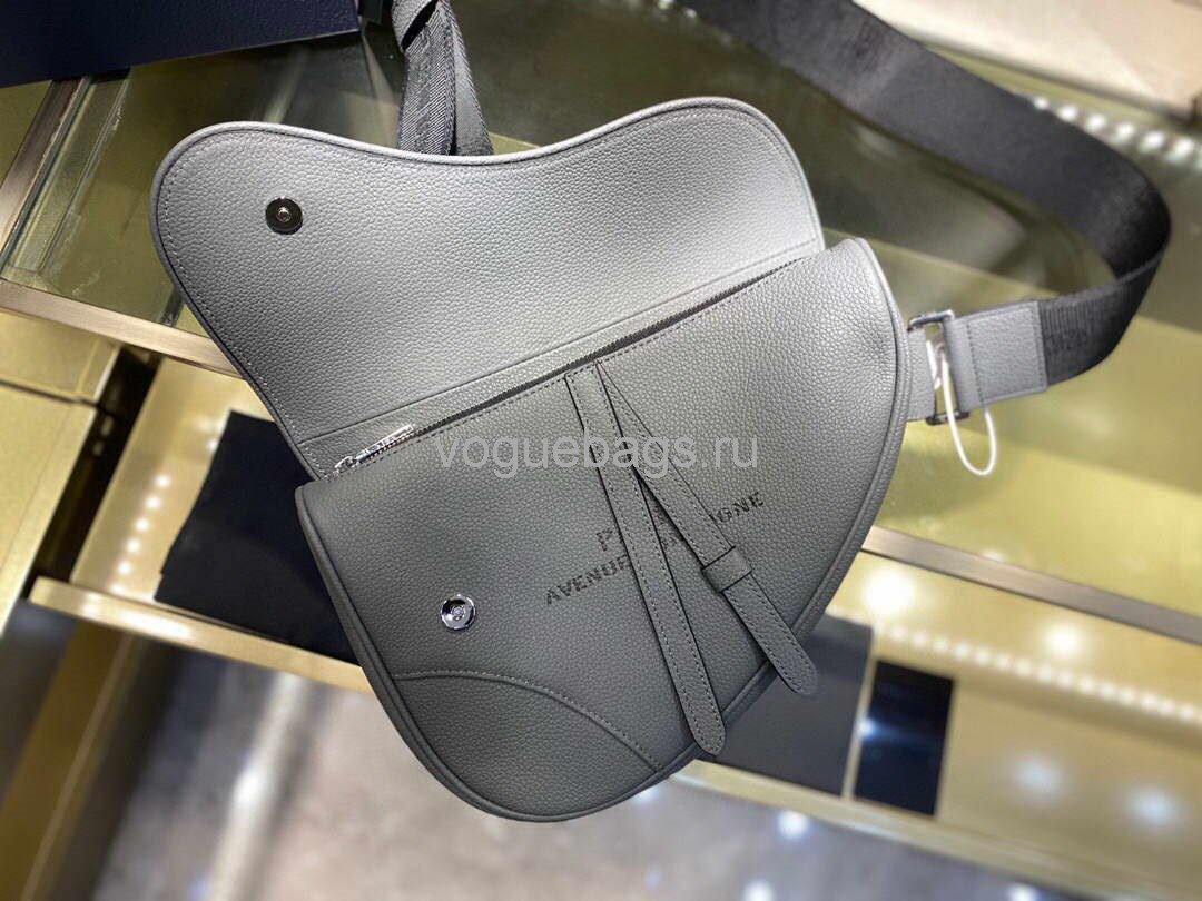 Dior M0446 Saddle Bag Dior Calfskin Bag Gray - Voguebags