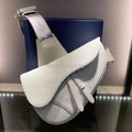 Dior M0446 Saddle Bag Dior Calfskin Bag White - Voguebags