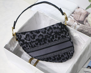 Dior Saddle Bag M0446 Gray Mizza Embroidery - Default Title - View 4