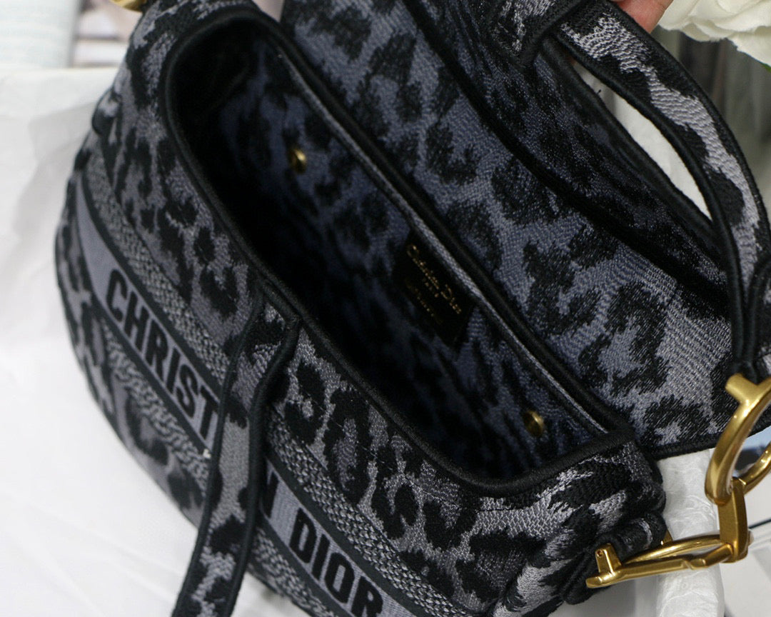 Dior Saddle Bag M0446 Gray Mizza Embroidery - Default Title - View 9