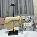 Dior M0455 Saddle Bag With Strap Apricot Grained Calfskin - Default Title - View 1