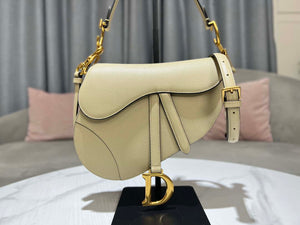 Dior M0455 Saddle Bag With Strap Apricot Grained Calfskin - Default Title - View 2