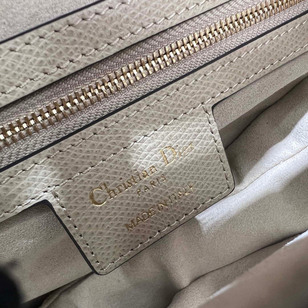 Dior M0455 Saddle Bag With Strap Apricot Grained Calfskin