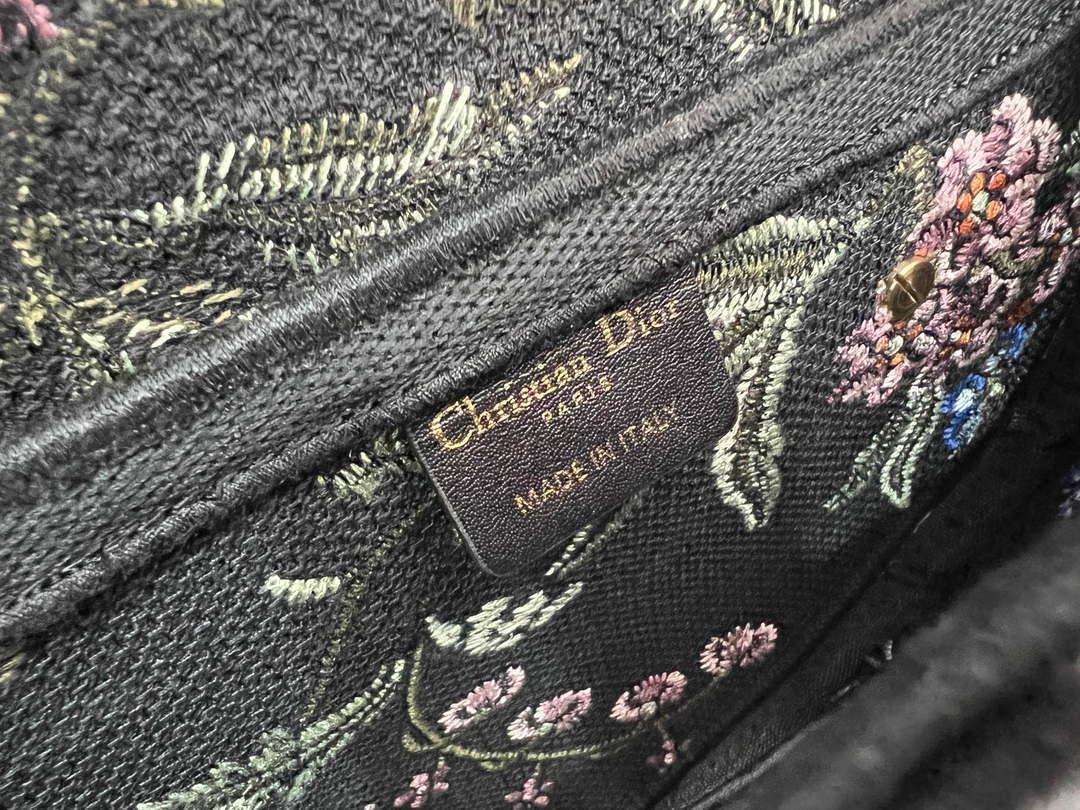 Dior M0455 Saddle Bag With Strap Black Cross-Stitch Embroidery - Default Title - View 10