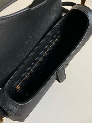 Dior M0455 Saddle Bag With Strap Black Grained Calfskin - Default Title - View 5