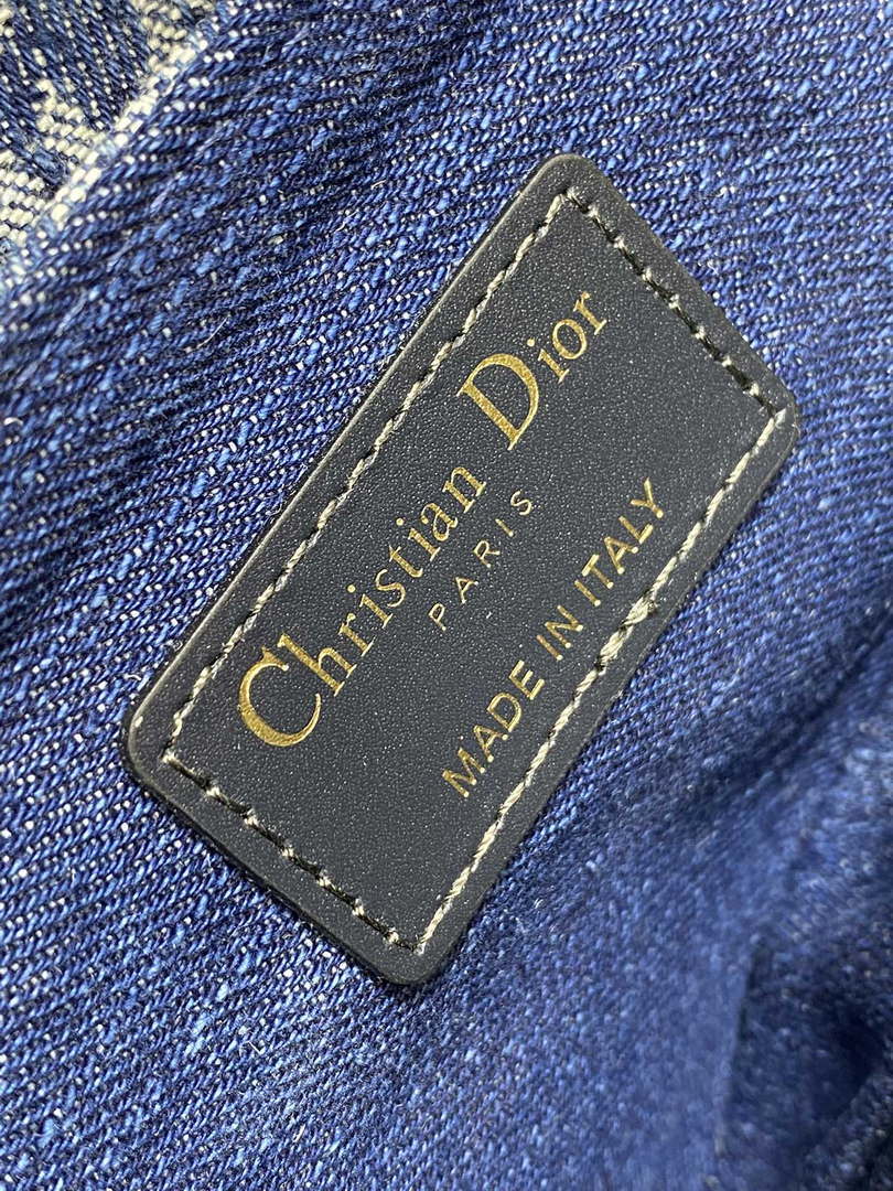 Dior M0455 Saddle Bag With Strap Blue Denim Dior Oblique Jacquard M0456