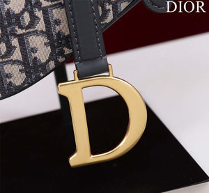 Dior M0455 Saddle Bag With Strap Blue Dior Oblique Jacquard - Default Title - View 7