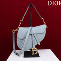 Dior M0455 Saddle Bag With Strap Blue Grained Calfskin M0456 - Large 25cm - View 1
