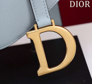 Dior M0455 Saddle Bag With Strap Blue Grained Calfskin M0456 - Large 25cm - View 8
