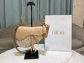 Dior M0455 Saddle Bag with Strap Dior Oblique Jacquard and Natural Smooth Calfskin