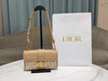 Dior M9334 30 Montaigne East-West Bag with Chain Dior Oblique Jacquard and Natural Smooth Calfskin