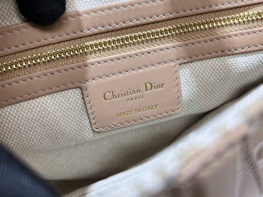 Dior M0455 Saddle Bag with Strap Dior Oblique Jacquard and Natural Smooth Calfskin