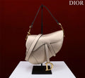 Dior M0455 Saddle Bag With Strap Gold Grained Calfskin