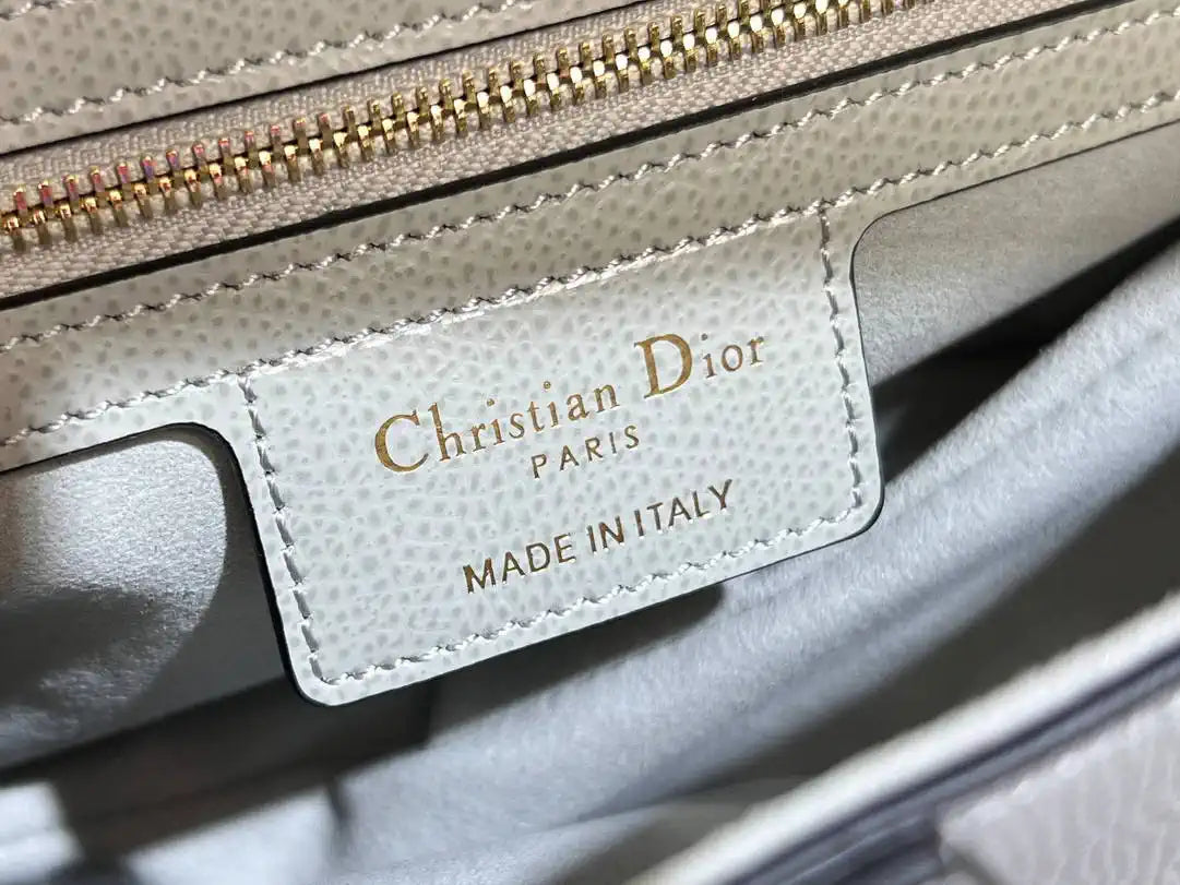 Dior M0455 Saddle Bag With Strap Grained Calfskin Blue Gray M0456