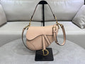 Dior M0455 Saddle Bag With Strap Grained Calfskin Rose Pink M0456