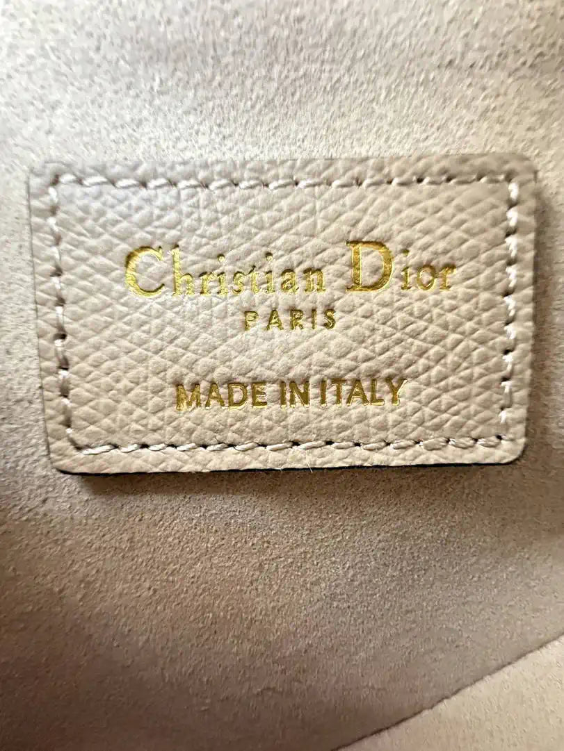 Dior M0455 Saddle Bag With Strap Grained Calfskin Rouge Rice M0456