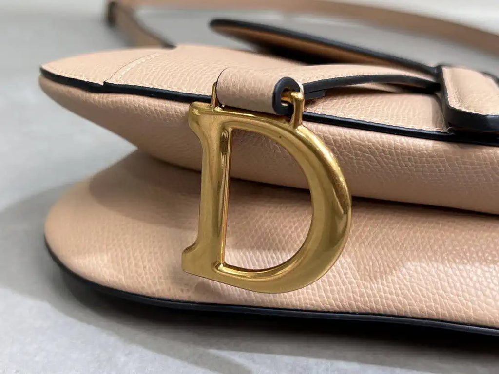 Dior M0455 Saddle Bag With Strap Grained Calfskin Rose Pink M0456