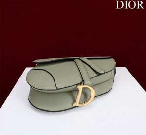 Dior M0455 Saddle Bag With Strap Green Grained Calfskin M0456 - Large 25cm - View 4