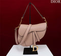 Dior M0455 Saddle Bag With Strap Pink Grained Calfskin