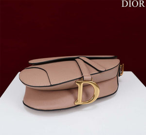 Dior M0455 Saddle Bag With Strap Pink Grained Calfskin - Default Title - View 5